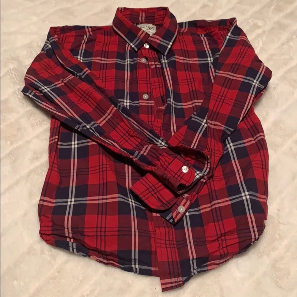 Children’s Place Plaid Collard Button-down Shirt